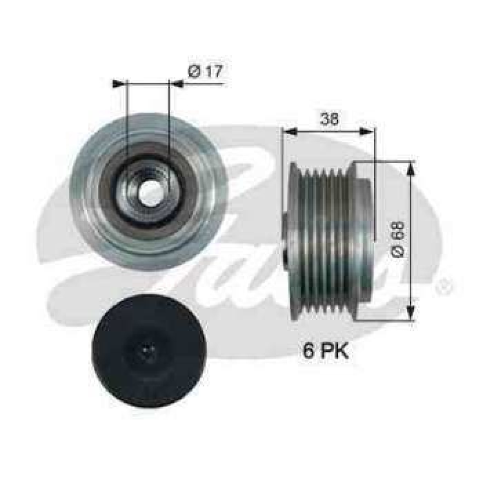 ALTERNATOR KASNAGI RULMANLI COROLLA 04 07 AURIS 07=- 1.4 D 4D SONATA V 2.0 2.4 05=- CARENS 2.0 - GATES OAP7185