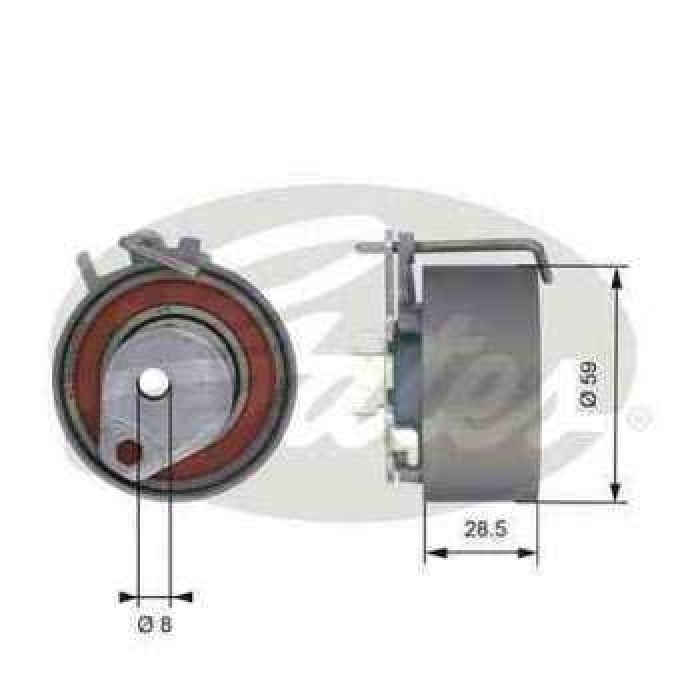 EKSANTRIK GERGI RULMANI CLIO II 01-- CLIO III 05- 1.2 16V-KANGO 1.2 16V 01--LOGAN-SANDERO1.2 1 - GATES T43126