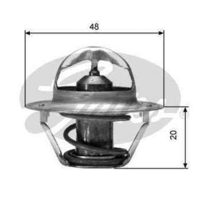 TERMOSTAT CHEVROLET AVEO 1.2-NUBIRA 1.6-DAEWOO KALOS 1.4-LANOS 1.4-1.5-NUNIRA 1.6 16V-REZZO 1.8 87C - GATES TH00388G1