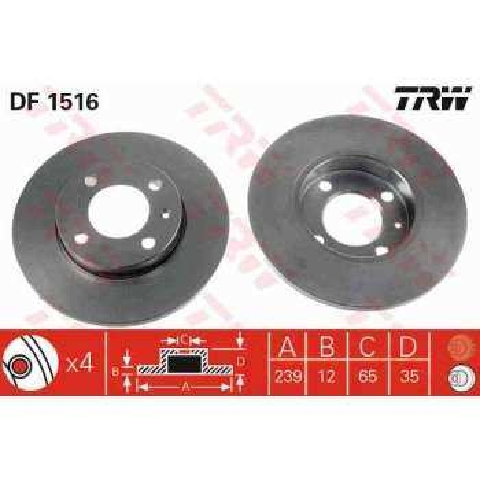 ON FREN AYNASI DISK GOLF I - II - III 1.6 1.8 1.9D 1.9TD 74 83 PASSAT 1.6 1.6D 1.6 TD 1.8 73 88 - TRW DF1516