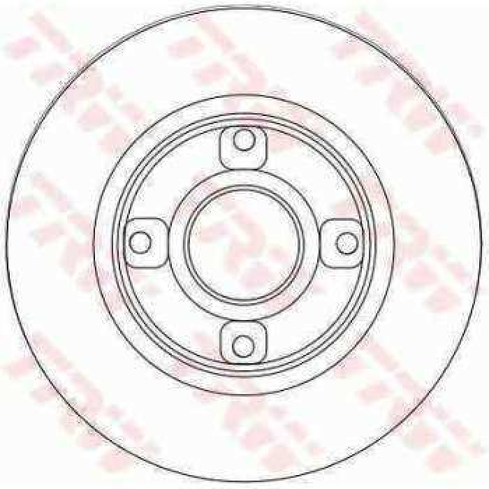 ARKA FREN DISK AYNASI C4 P307 PORYALI RULMANSIZ 1.4I 1.6HDI 1.6I 2.0HDI 2.0I - TRW DF4452