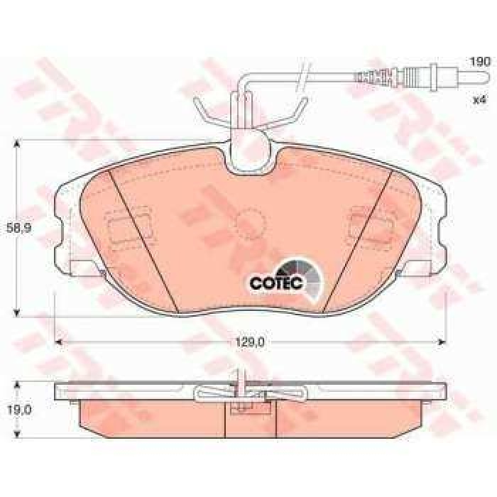 ON FREN BALATASI P806 2.0-1.9 SVTD-2.1 SRTD-SVTD - SCUDO YM FISLI - TRW GDB1148