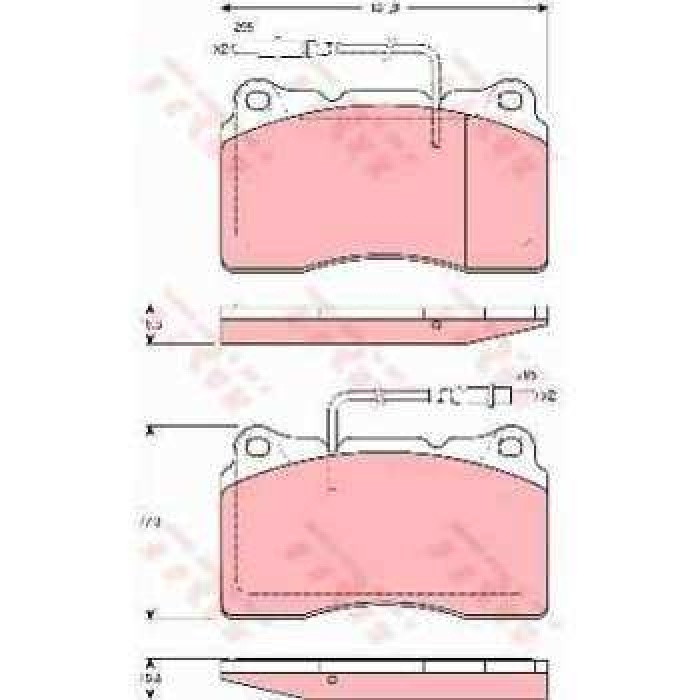 ON FREN BALATASI P607 3.0 TUM MODELLER 99-- - TRW GDB1431