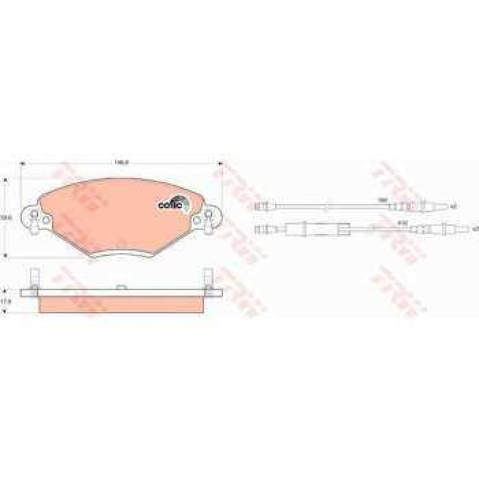 ON FREN BALATASI CITROEN C5 1.6HDI 1.8 16V 2.0I 16V 00- - TRW GDB1448