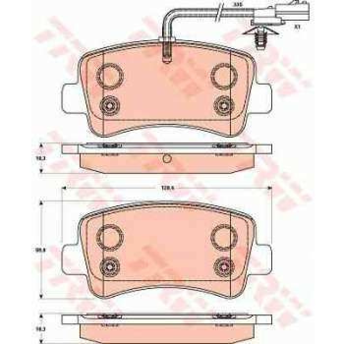 ARKA FREN BALATASI MASTER III MOVANO B 2.3CDTI 07 - 10- TEK TEKER - TRW GDB1903