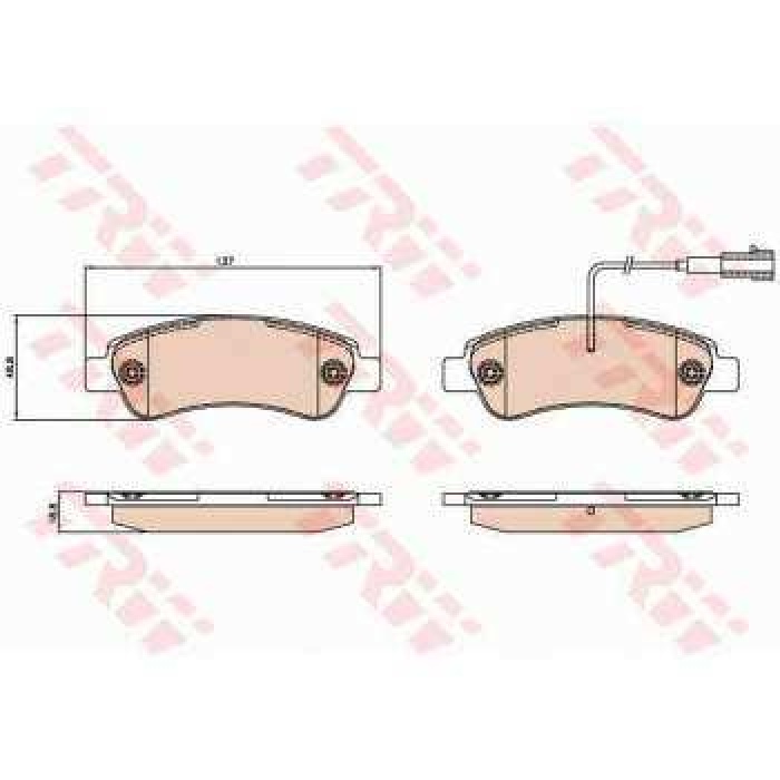 ARKA FREN BALATASI BOXER III-JUMPER III-DUCATO III  12-- FISLI - TRW GDB2068