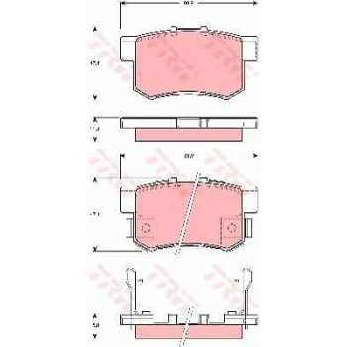 ARKA FREN BALATASI CR-V II 2.0 03-02--- FR-V 1.7-2.0 VTEC-2.2CDTI 04--- - TRW GDB3269