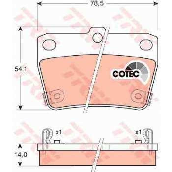 ARKA FREN BALATASI DISK RAV4 00-05 TIGGO 08-12 - TRW GDB3279