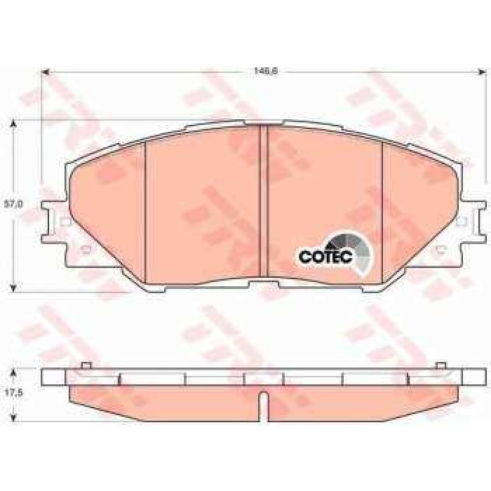 ON FREN BALATASI RAV 4 III 2.0VVT-I-2.2D-4D-2.2D-CAT 03-06--- - TRW GDB3424