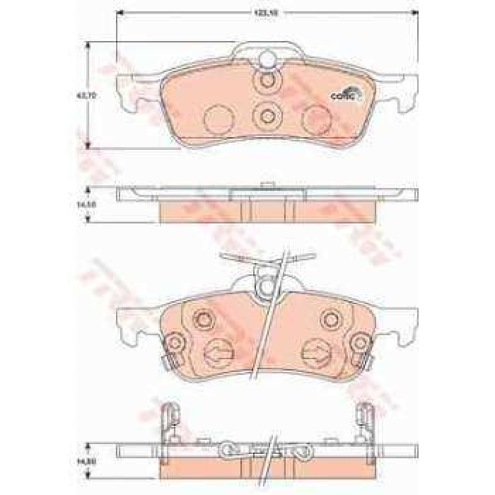 ARKA FREN BALATASI HONDA CIVIC 2012- TOYOTA YARIS 2010- - TRW GDB3458