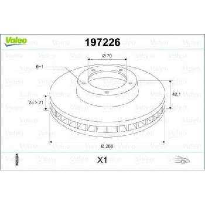 ON FREN AYNASI ADET VECTRA B 2.0i-2.5i V6 95--- - VALEO 197226