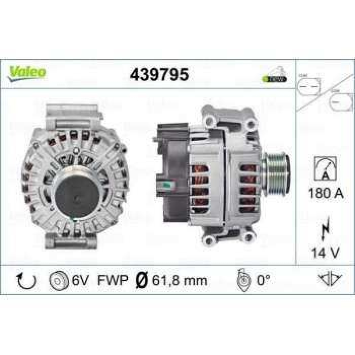 ALTERNATOR 14V A4-A5-Q5 3.0 08-- - VALEO 439795