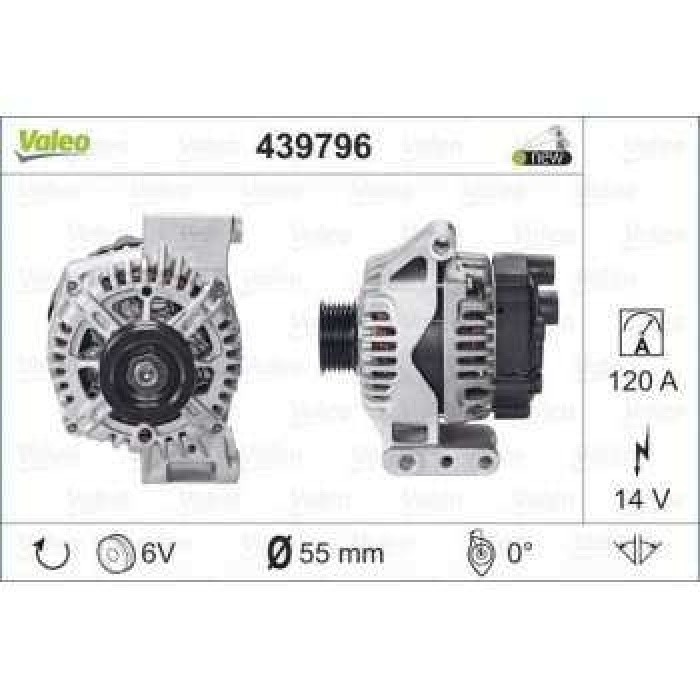 ALTERNATOR PUNTO EVO-PANDA-FIORINO 1.3 MULTIJET 5 KANAL - VALEO 439796