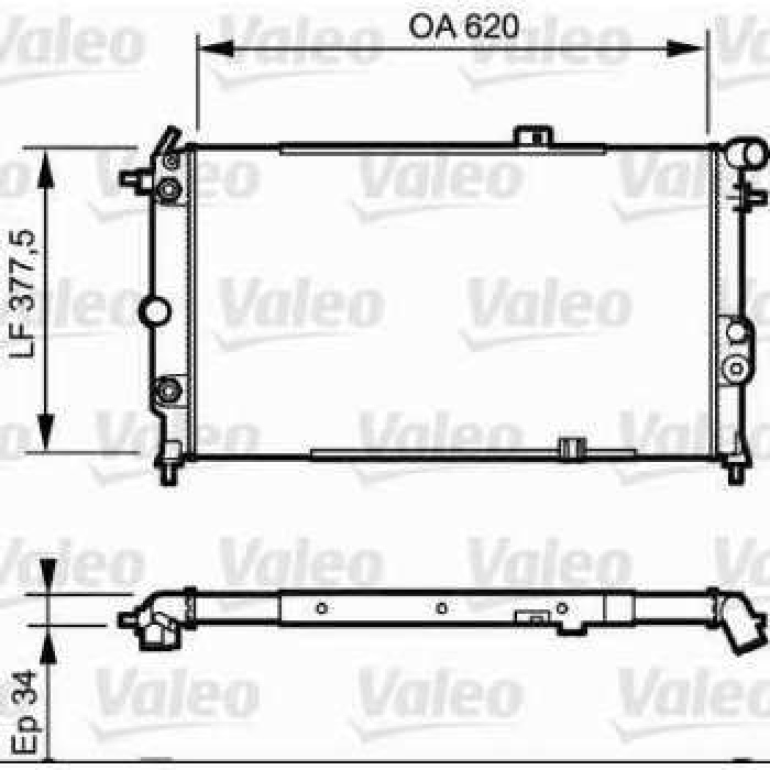 RADYATOR OPEL VECTRA BVA+AC - VALEO 731175