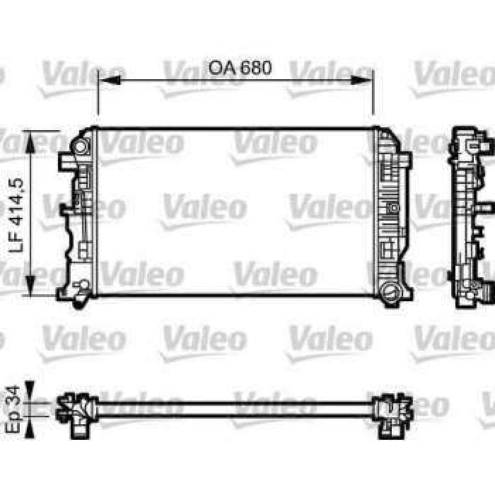 MOTOR RADYATOR CRAFTER SPRINTER 3T 3.5T 5T 2.0 - 2.5TDI 06- 680X415X34 - VALEO 734928