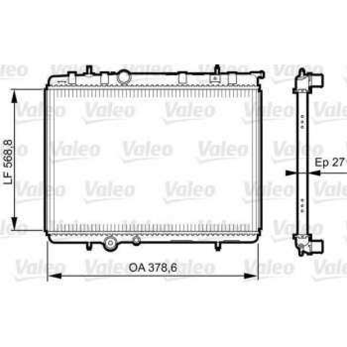 RADYATOR CITROEN C4 2004-201011-04 - VALEO 735597