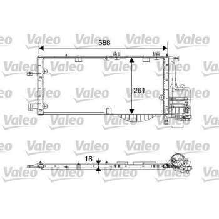 KLIMA RADYATORU KONDENSER CORSA C-COMBO-TIGRA 1.3-1.7 CDTI MOTOR NOZ13DT 04--- 261X548X16 - VALEO 817844