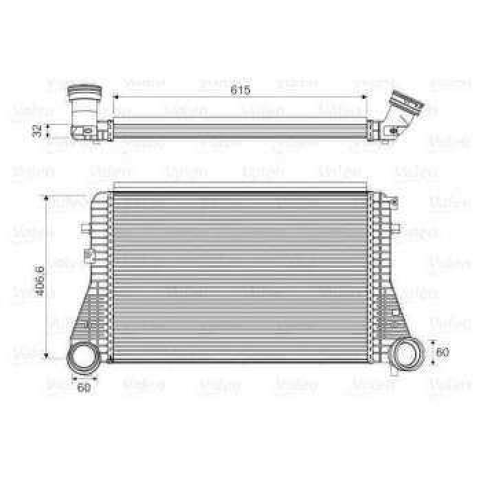 TURBO RADYATORU CADDY GOLF V JETTA A3 LEON OCTAVIA 1.8 TFSI 1.9 TDI 2.0 TDI 2.0 TFSI INTERCOOLER - VALEO 818795