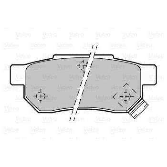 ARKA FREN BALATASI CIVIC 92 00 SI 160PS - JAZZ - CITY 04- - CRX - INTEGRA 88 97 - VALEO 598286