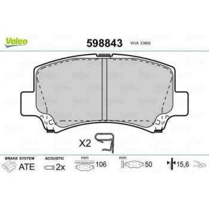 ON FREN BALATASI 98- DFM 08-13 - VALEO 598843