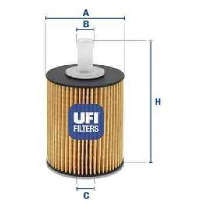 YAG FILTRESI TOYOTA AVENSIS D 06-12 RAV 4 D 06-12 AURIS D VERSO D 07-- - UFI 25.077.00