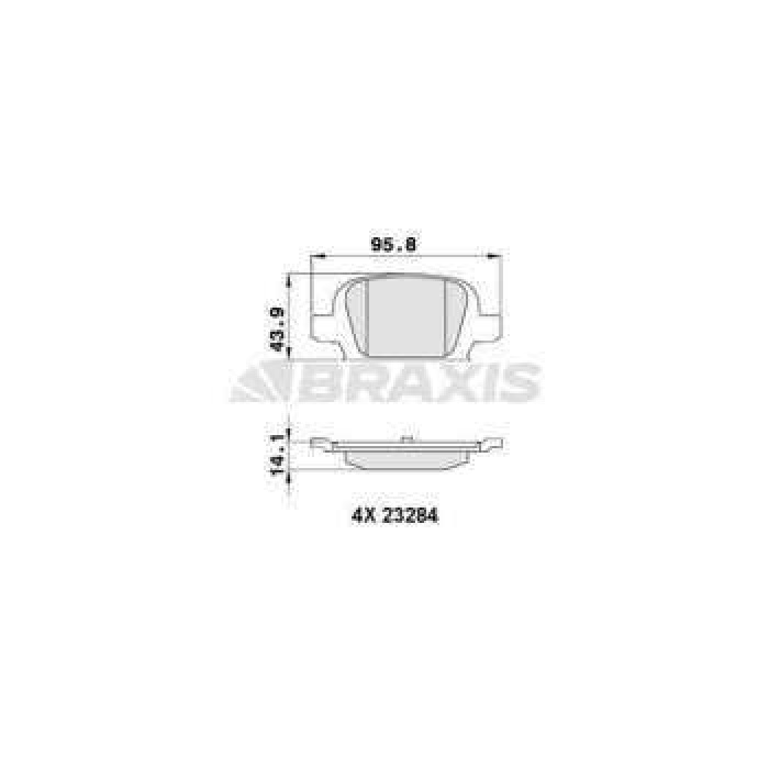 ARKA FREN BALATASI CORSA C TIGRA B - BRAXIS AA0259