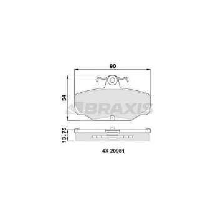 ARKA FREN BALATASI SCORPIO 92-98 GRANADA 85-94 SIERRA 82-93 FISSIZ - BRAXIS AA0325