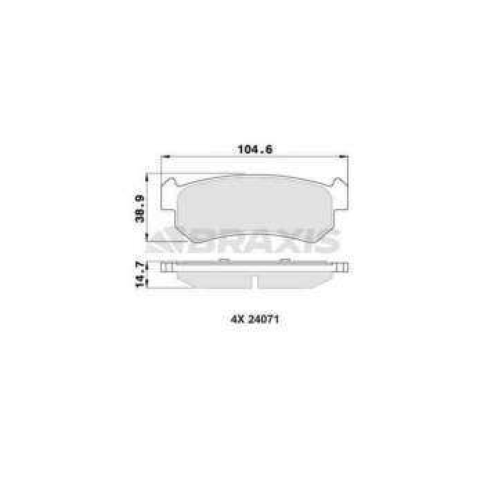 ARKA FREN BALATASI LACETTI 04 07 - NUBIRA 03 07 - BRAXIS AA0354