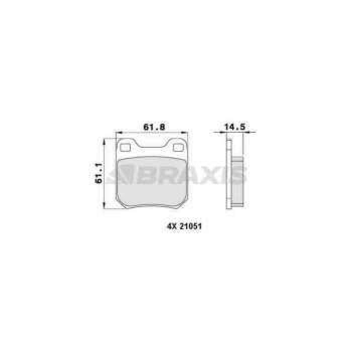 ARKA FREN BALATASI VECTRA B 95 00 OMEGA A 86 94 - BRAXIS AA0468