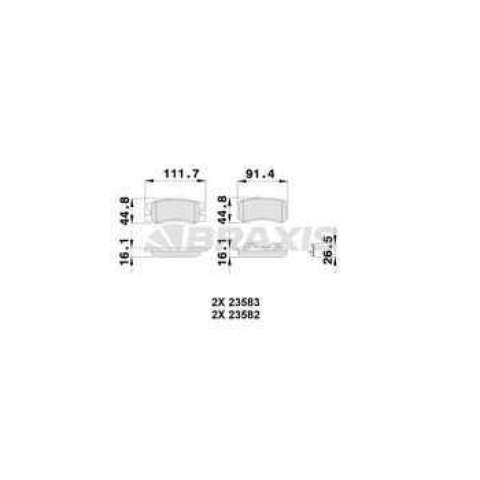 ARKA FREN BALATASI PSA MITSU 4007 4008 C4 PAJERO - BRAXIS AB0246