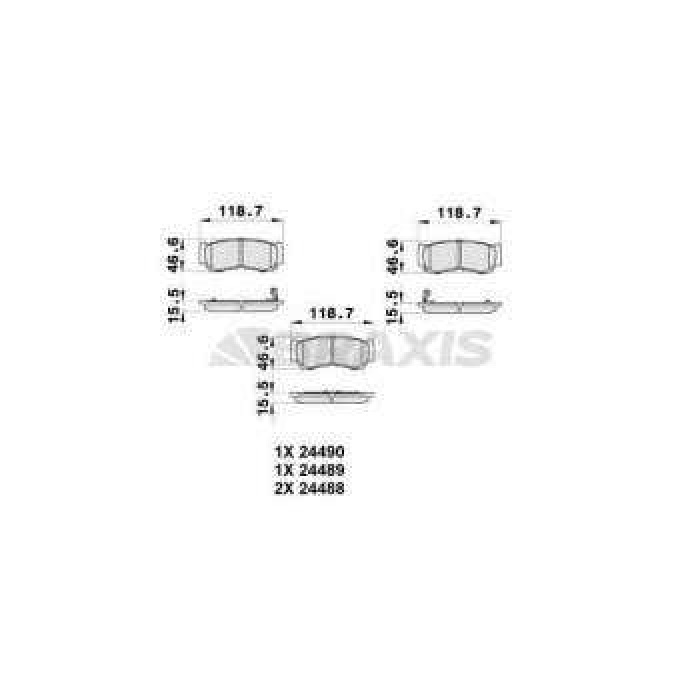 ARKA FREN BALATASI HYUNDAI SANTAFE 2.2 - 2.7 CRDI 06--- - BRAXIS AB0355