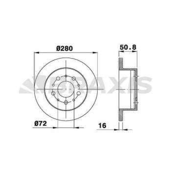 ARKA FREN DISK AYNASI BOXER - JUMPER - DUCATO TUM MODELLER 14Q15 JANT 1.9-2.0 HDI-2.2 HDI-2.5DUZ - BRAXIS AD0267