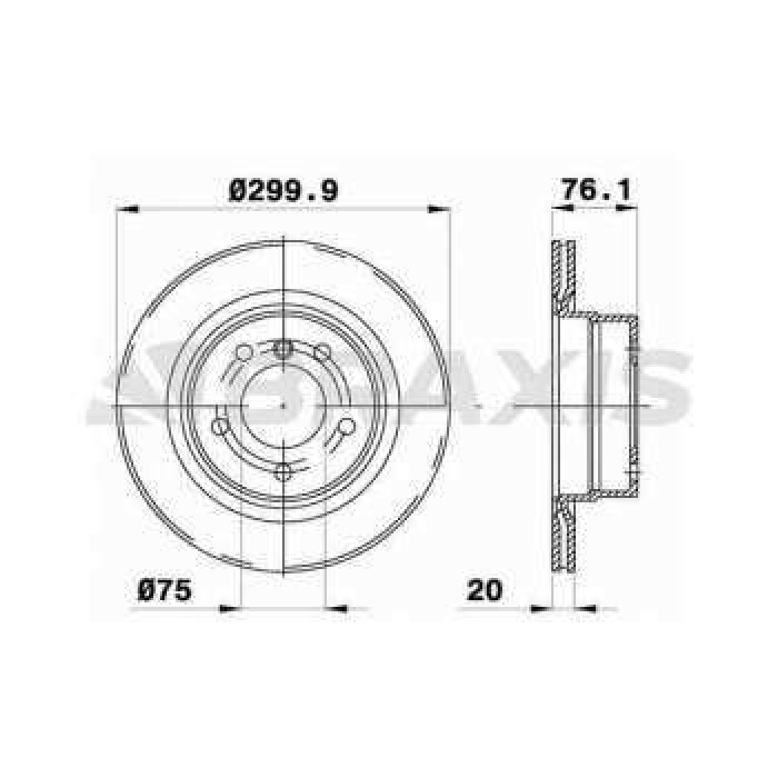 ARKA FREN DISK AYNASI BMW SERIE 1 2.0I 2.0d - BRAXIS AD0988