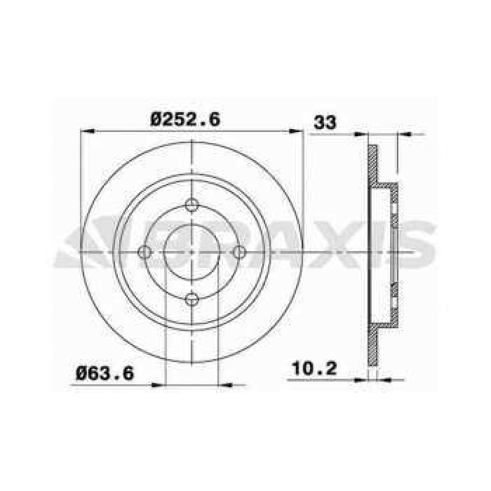 ARKA FREN DISK AYNASI FOCUS 98-05 FIESTA V 04-08 FISETA VI 13 -- SCORPIO 94-98 SIERRA 82-93 CAP 253 - BRAXIS AE0034