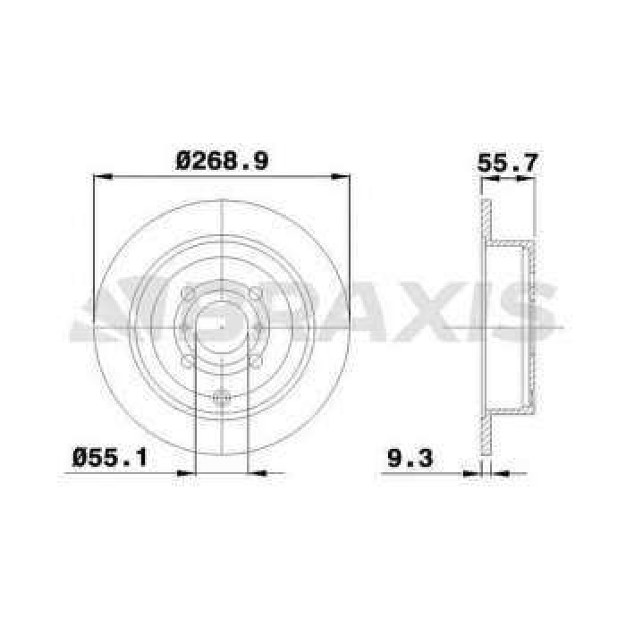 ARKA FREN DISK AYNASI TOYOTA PRIUS YARIS VERSO COROLLA - BRAXIS AE0163