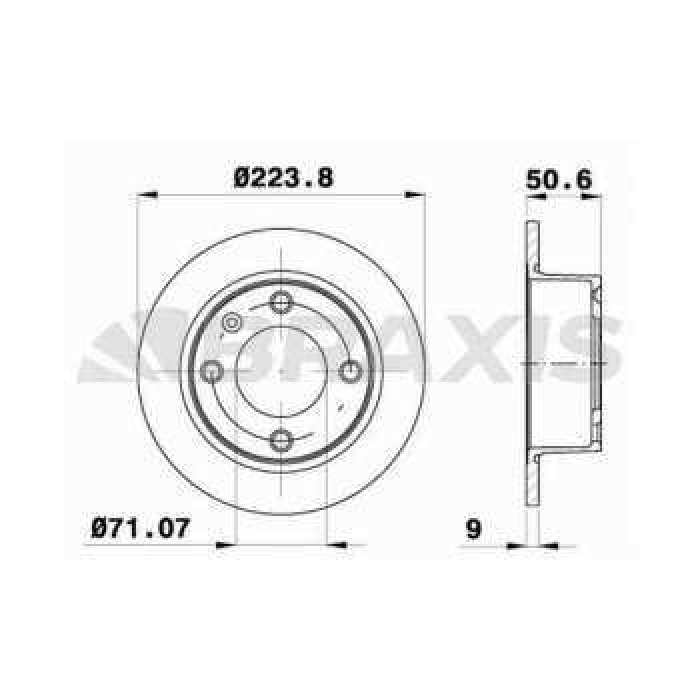 ARKA FREN DISK AYNASI XANTIA 1.8I 93-01 2.0I 93 01. 3.0I 97-00 - BRAXIS AE0282