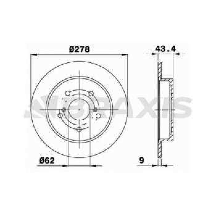 ARKA FREN DISK AYNASI SUZUKI SWIFT II SX4 1.3I - BRAXIS AE0319