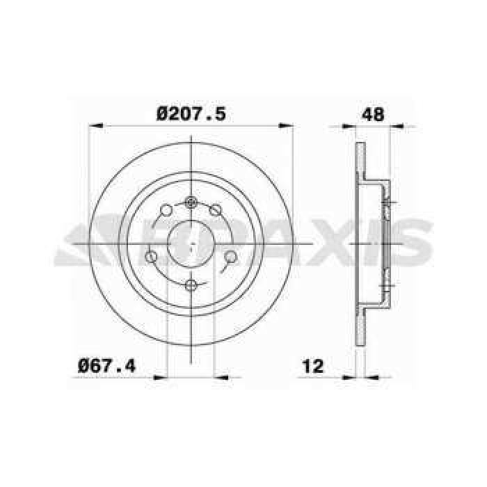 ARKA FREN DISK AYNASI OPEL INSIGNIA 1.4I 1.6I 1.8I - BRAXIS AE0370