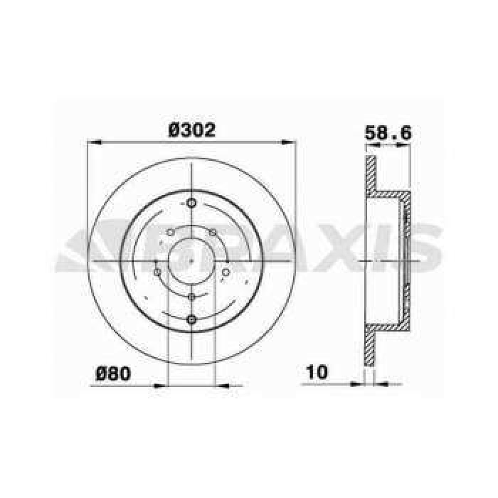 ARKA FREN DISK AYNASI OUTLANDER II 2.0 DI D - 2.2 DI D - 2.2 DI D 4WD - 2.4 07 - BRAXIS AE0421