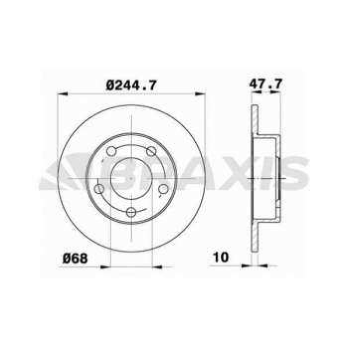 ARKA FREN DISK AYNASI PASSAT 1.8 20V-1.9TDI-2.5TDI-2.3 VR5-2.8 30V 97--- - BRAXIS AE0494