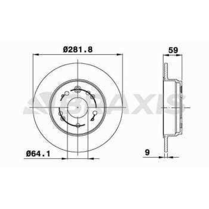 ARKA FREN DISK AYNASI HONDA CR-V MK II 2.0I - BRAXIS AE0532