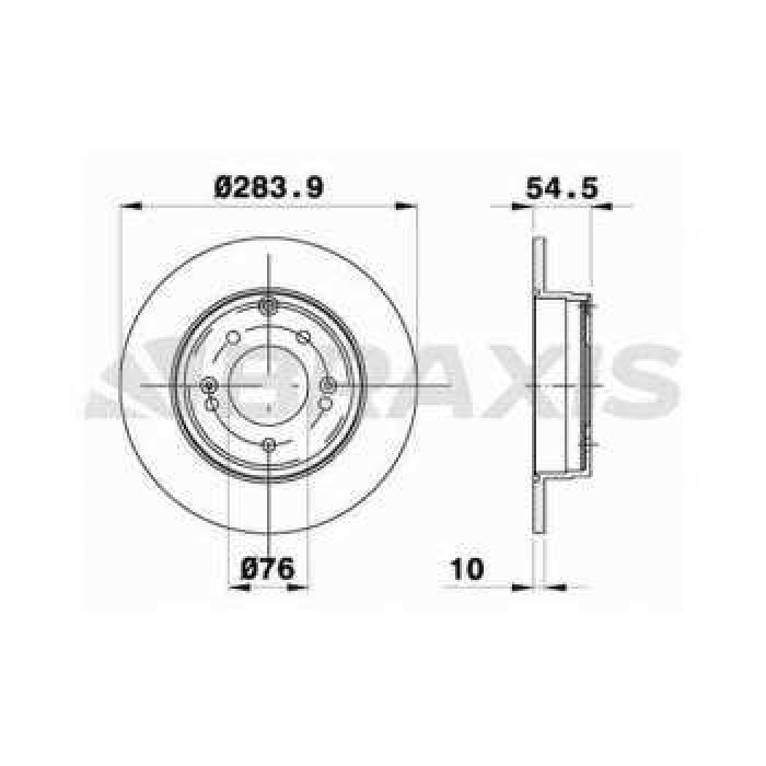 ARKA FREN DISK AYNASI SONATA V 2.0 VVTI - 2.0 CRDI - 2.4 - 3.3 05- SONATA VI 2.4 09- - BRAXIS AE0675