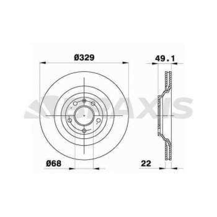 ARKA FREN DISK AYNASI HAVALI A6 4F2 - C6 A6 AVANT 4F5 - C6 2.0 TFSI - 2.0 TDI - 2.4 - 2.8 FSI - 2.7 TDI - 3.0 - 3. - BRAXIS AE0760