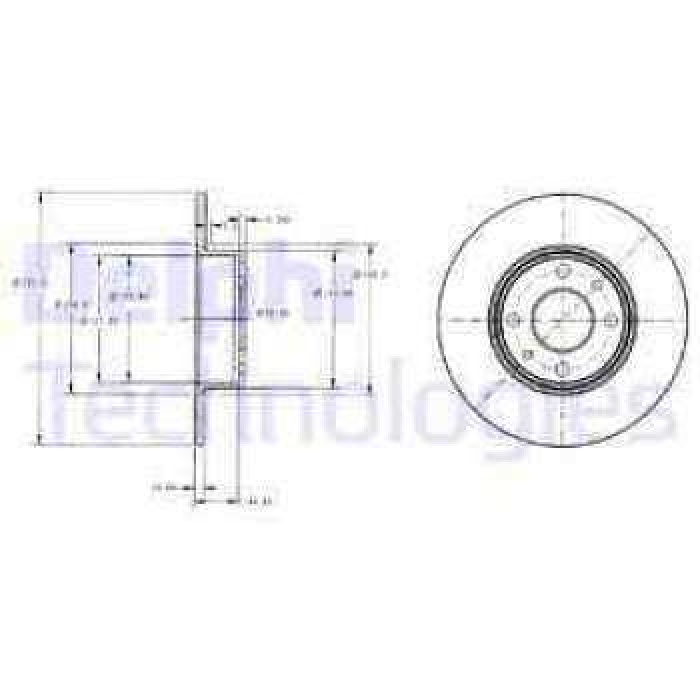 ARKA FREN DISK AYNASI LINEA 07- BRAVO II 07- STILO 01- - DELPHI BG2322