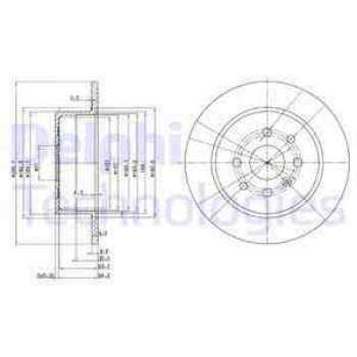 ARKA FREN DISKI  4 BIJON  VECTRA B 1.6I 16V-1.7 TD-1.8I 16V 1995- - DELPHI BG3141