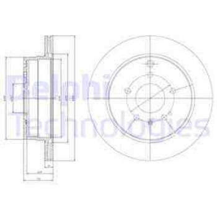 ARKA FREN AYNASI HAVALI 303mm CAPTIVA ANTARA 06- - DELPHI BG4069