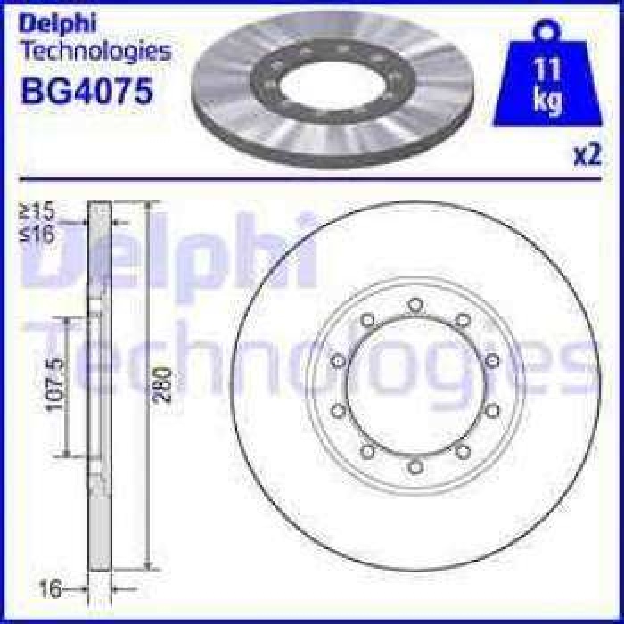 ARKA FREN AYNASI CIFTLI PAKET TRANSIT 06-- - DELPHI BG4075