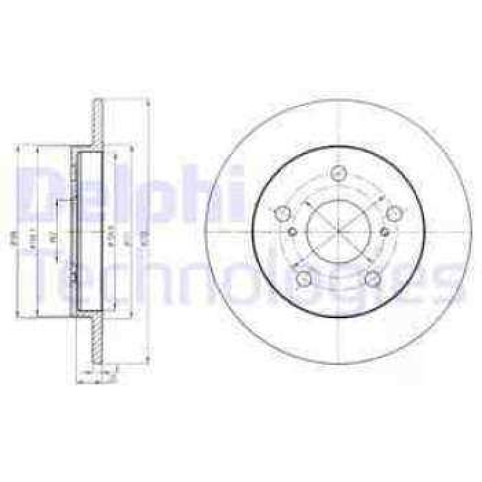 ARKA FREN DISKI AYNASI COROLLA - AURIS 06-- 1.4-16 [259mm] - DELPHI BG4233