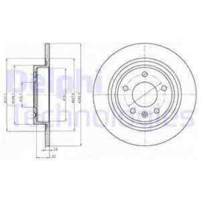 ARKA FREN AYNASI ASTRA J 1.3CDTI 1.4 1.6 1.7 ZAFIRA TOURER C 1.4-1.6-1.8-2.0 CDTI 09-- - DELPHI BG4279