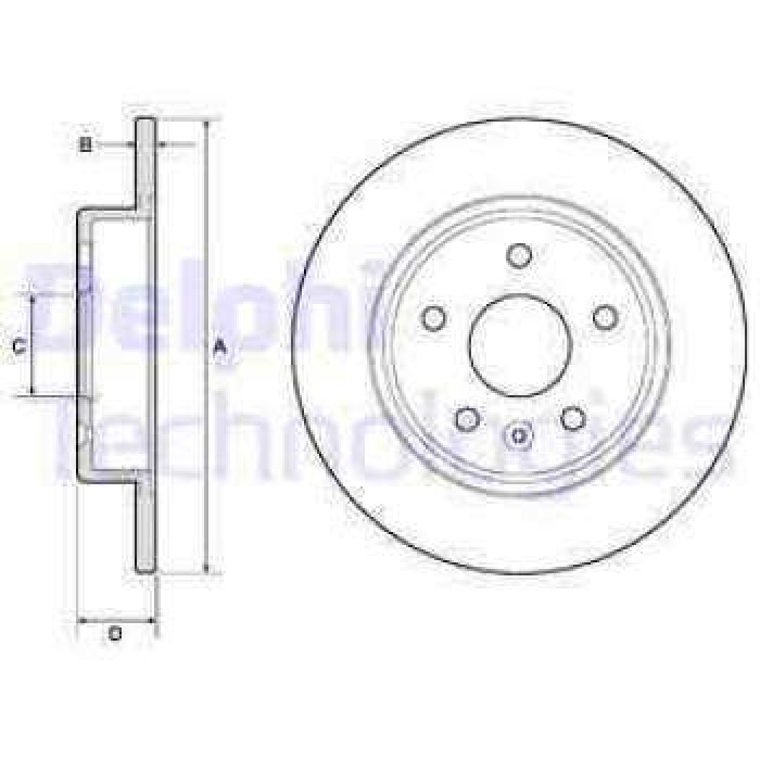 ARKA FREN DISKI ASTRA K  CAP 264  - DELPHI BG4761C